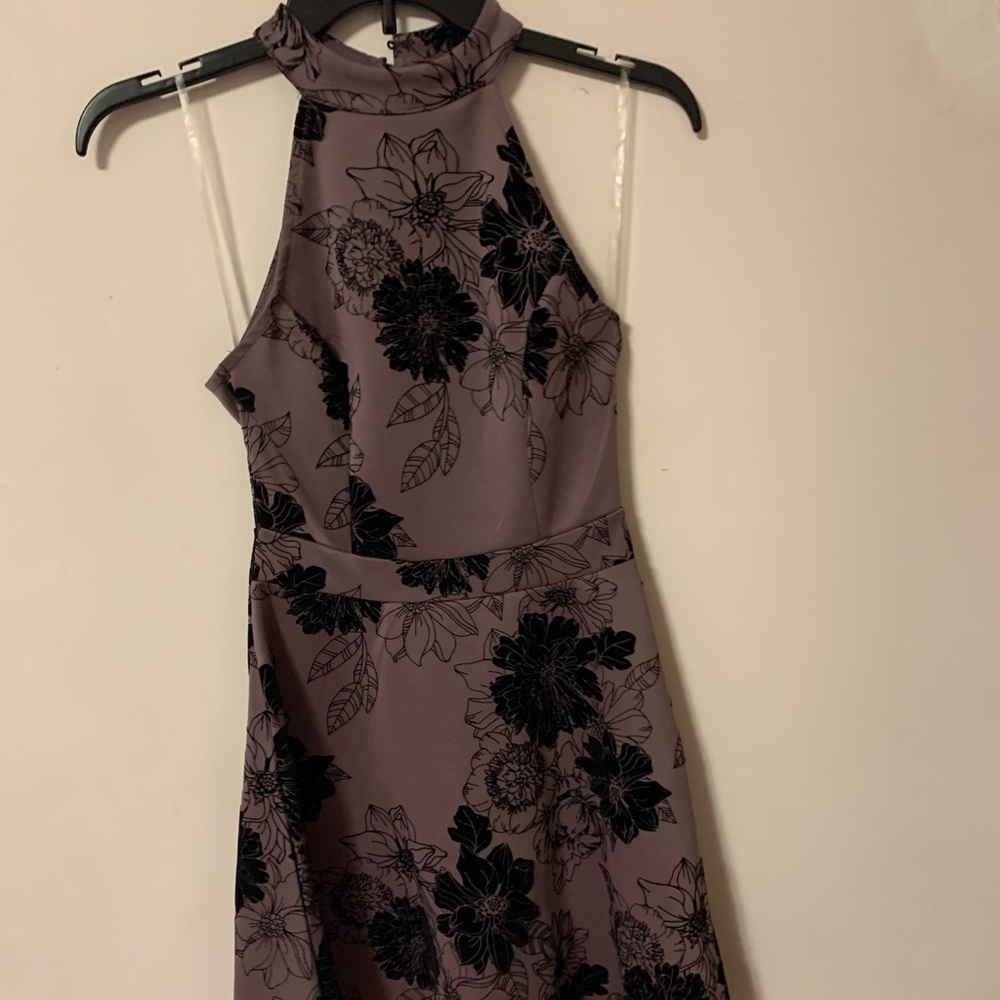 Purple halter dress